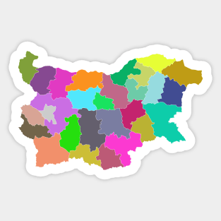 Bulgaria Color Map Sticker